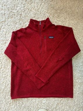 Patagonia Men’s Red better sweater quarter zip Pullover